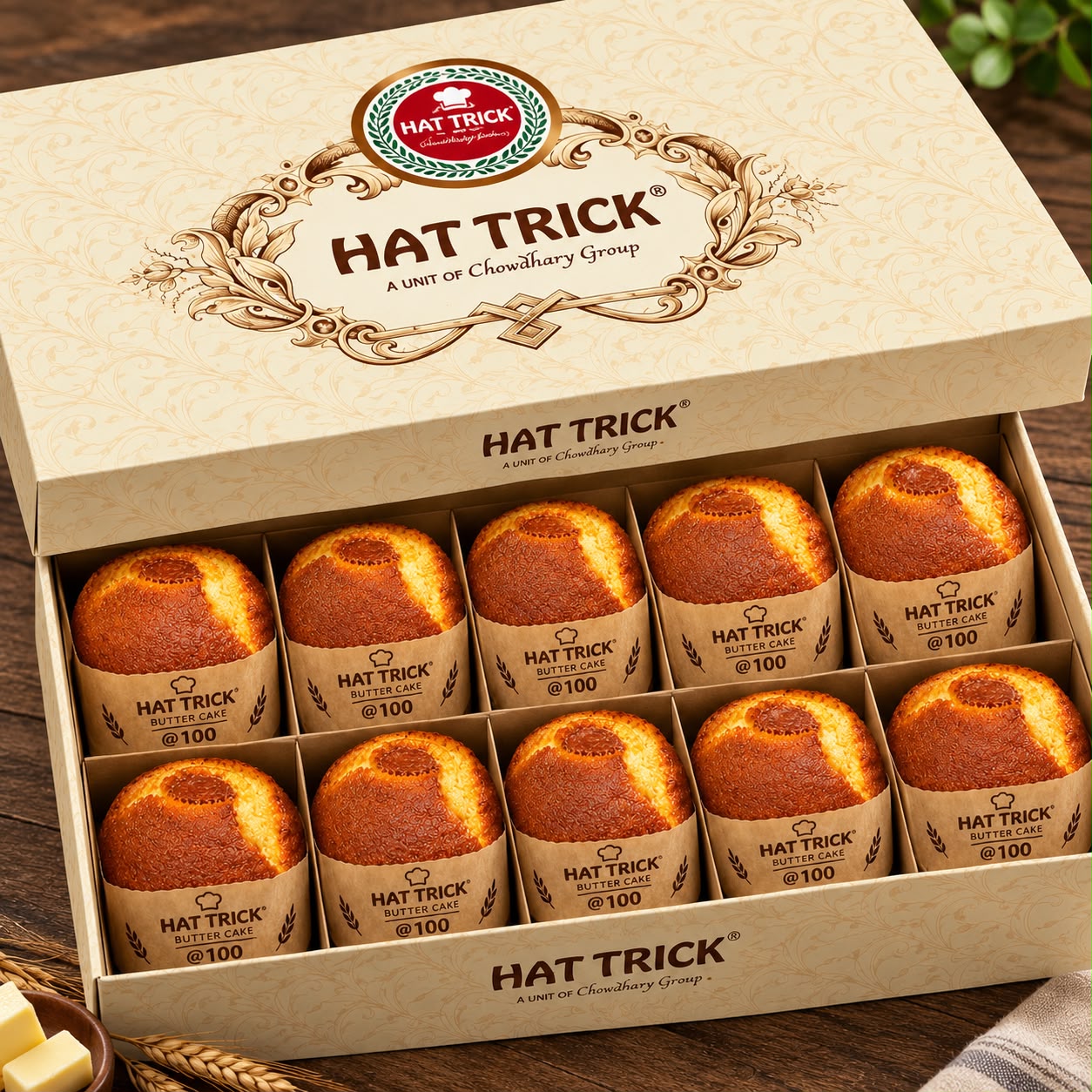 Plain Butter Cake by Hat Trick ( Pack of 10 Pieces)