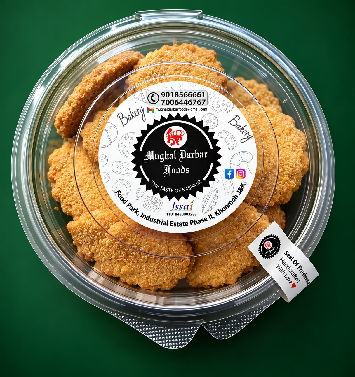 Namkeen Kulcha Biscuits - Star In Shape - By Mughal Darbar, 300g – image 1