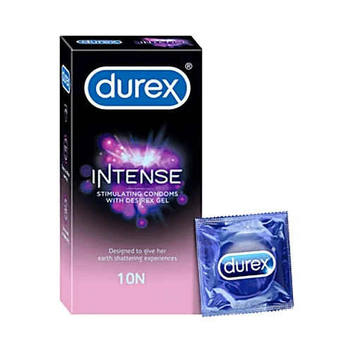 Durex Intense Stimulating Condoms With Desirex Gel Condoms - 10 condoms