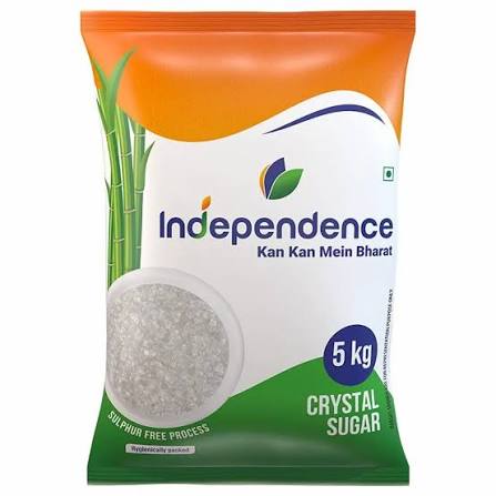 Independence Sulphurless Sugar Crystal Sugar, Double Refined, 5Kg