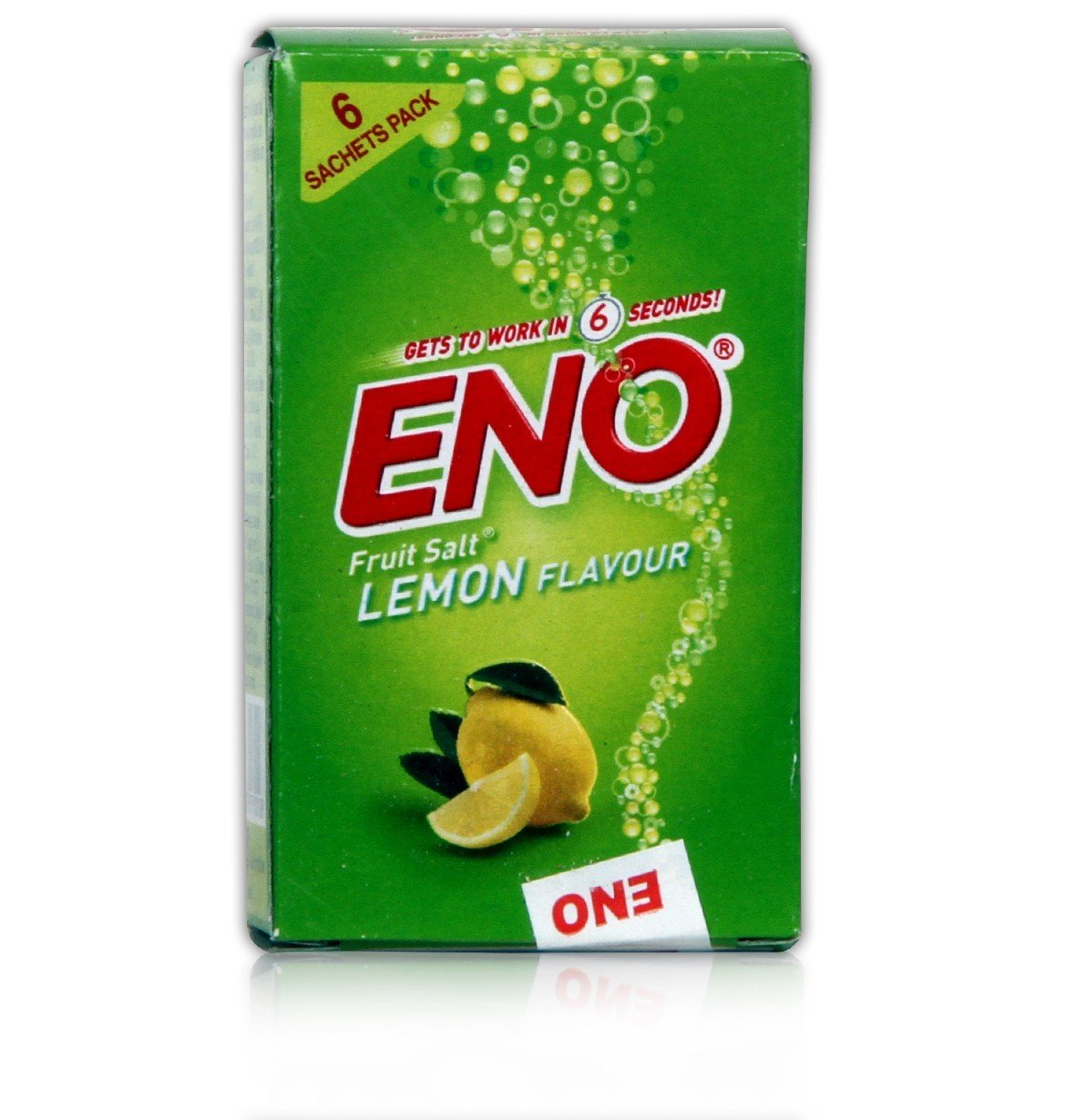 Eno Fruit Salt, Lemon Flavor, Fast Relief From Acidity, 5g (Pack of 6) – image 1